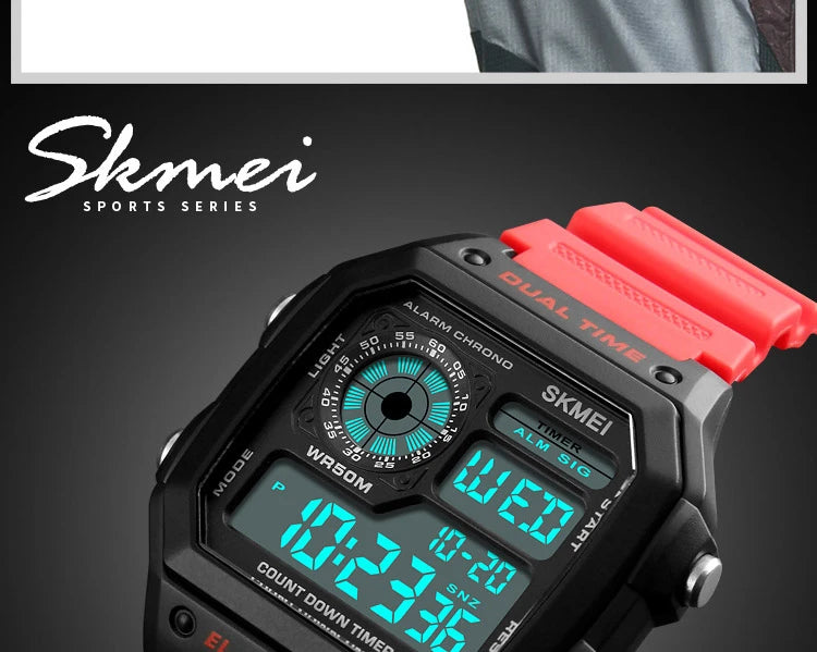 SKMEI Male Multifunction Waterproof Electronic Watch Outdoor Sports Watch For Men Women Simple Digital Wristwatches Reloj Hombre