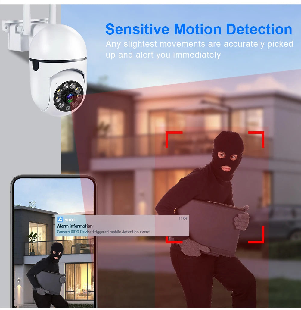 8MP Wireless Security Surveillance PTZ Camera Wifi IP Outdoor 4X Zoom Cameras AI Human Tracking Two-way Audio HD Night Color Cam