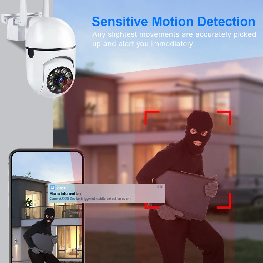 8MP Wireless Security Surveillance PTZ Camera Wifi IP Outdoor 4X Zoom Cameras AI Human Tracking Two-way Audio HD Night Color Cam