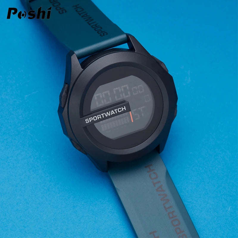 POSHI Sport Watch for Man Luxury Digital Wristwatch Stopwatch Luminous with Date Week Original Waterproof Clock free shipping